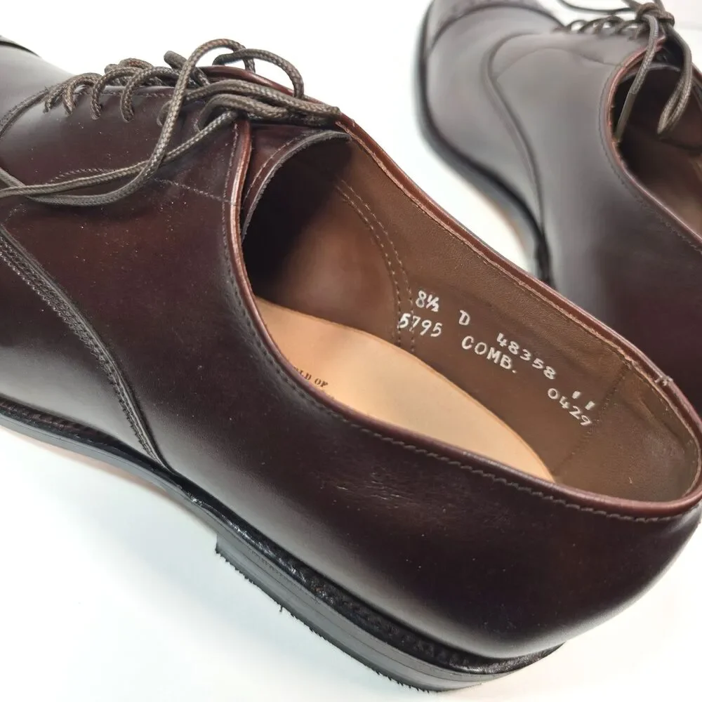 Allen Edmonds Fifth Avenue 5795 Brown Cap Toe Oxford Shoes Men's 8.5 D USA
